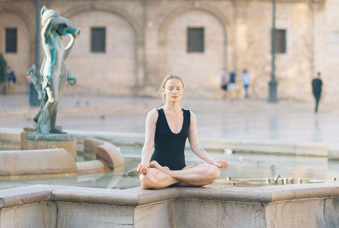 Meditation in city